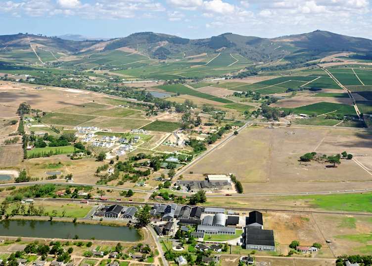 Bird's-eye-view of Stellenbosch