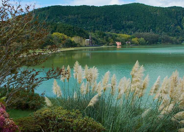 View to Our Lady of Victory Church, Furnas Lagoon, São Miguel