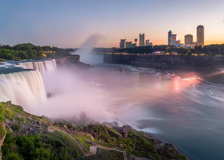 Niagara Falls at sunset, USA