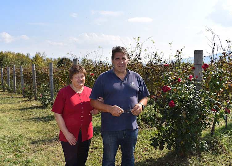 The Vizzulin's at their countryside winery, Croatia