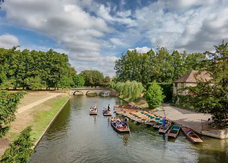 Punts on the River Cam