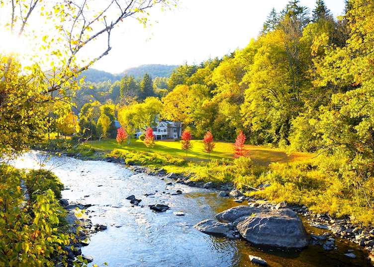 Ottauquechee River in Woodstock, Vermont