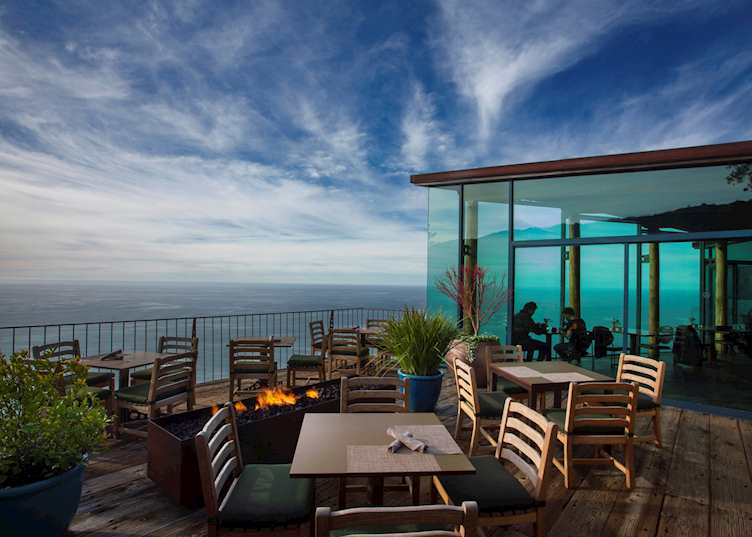 Sierra Mar deck, Post Ranch Inn