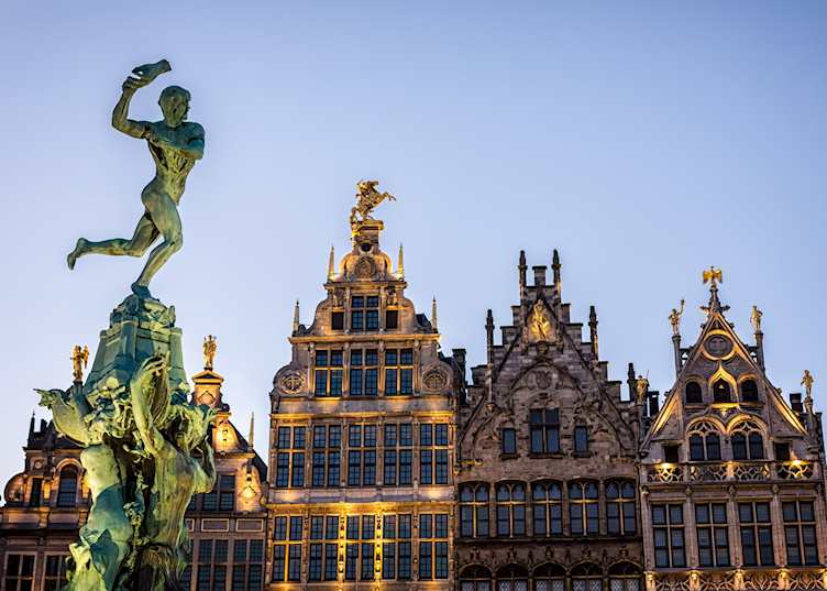 Grote Markt at sunset, Antwerp