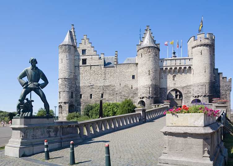Stone castle outside of Antwerp, Belgium