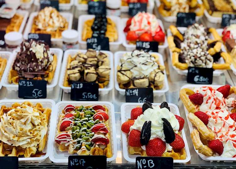 Brussels waffle shop, Belgium