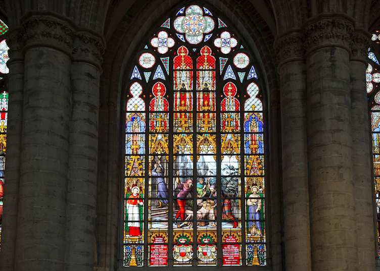 Stained glass windows of Brussels Basilica