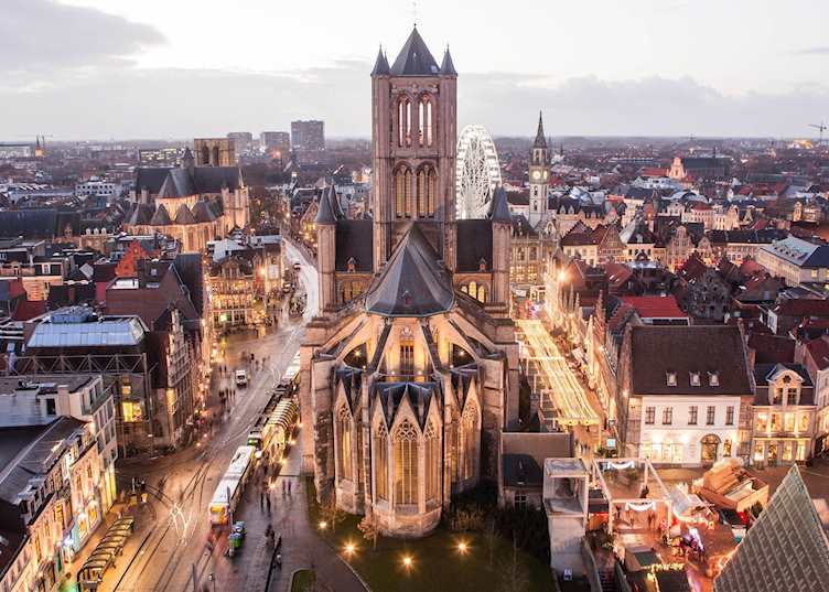 Dusk over Ghent, Belgium
