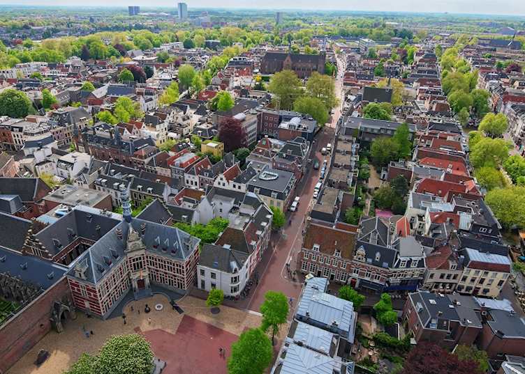 Aerial view of Utrecht, Netherlands
