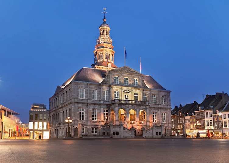 Maastricht Town Hall at night