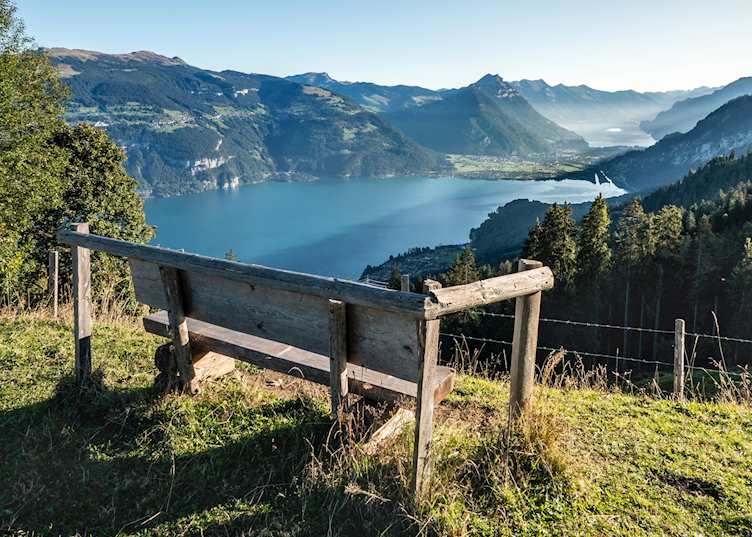 View down to Interlaken