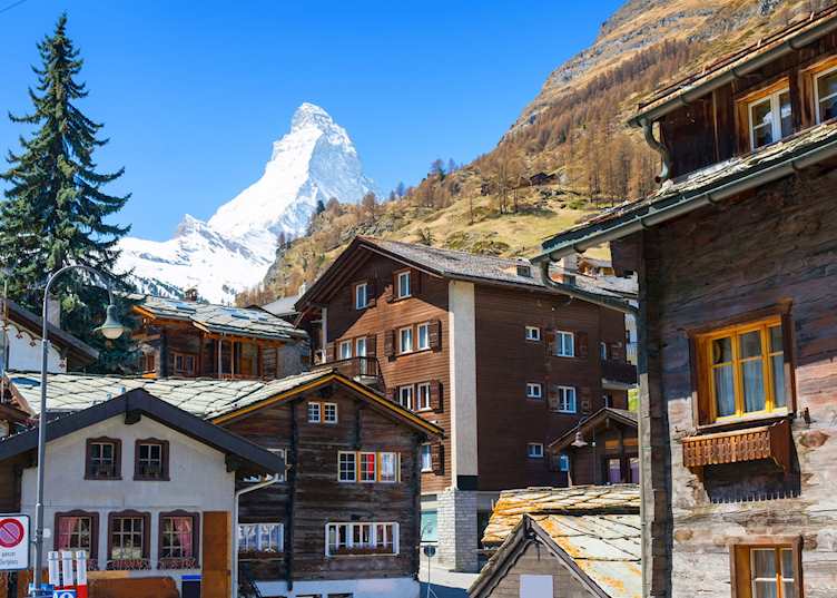 Wooden chalets in Zermatt