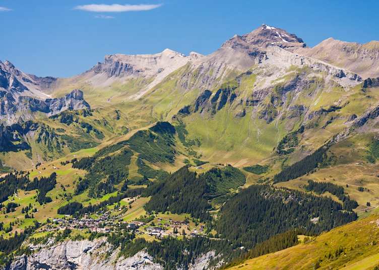 View of Mürren and the Schilthorn