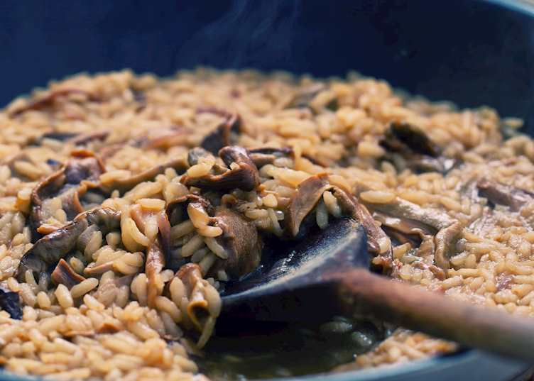 Freshly-made risotto