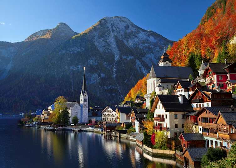 Hallstatt perched on Lake Hallstatt
