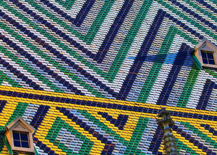 Detail of Saint Stephen's Cathedral's tiled roof