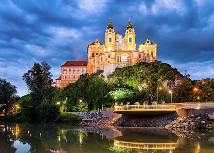 Melk Abbey at dusk