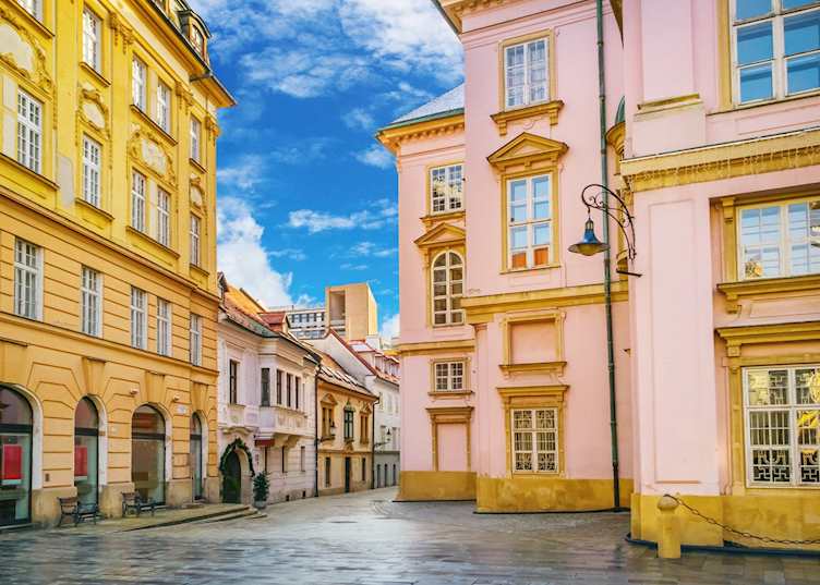 Vibrant buildings of Bratislava