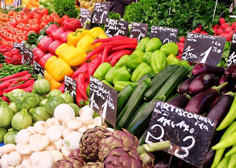 Outdoor market vegetables for sale