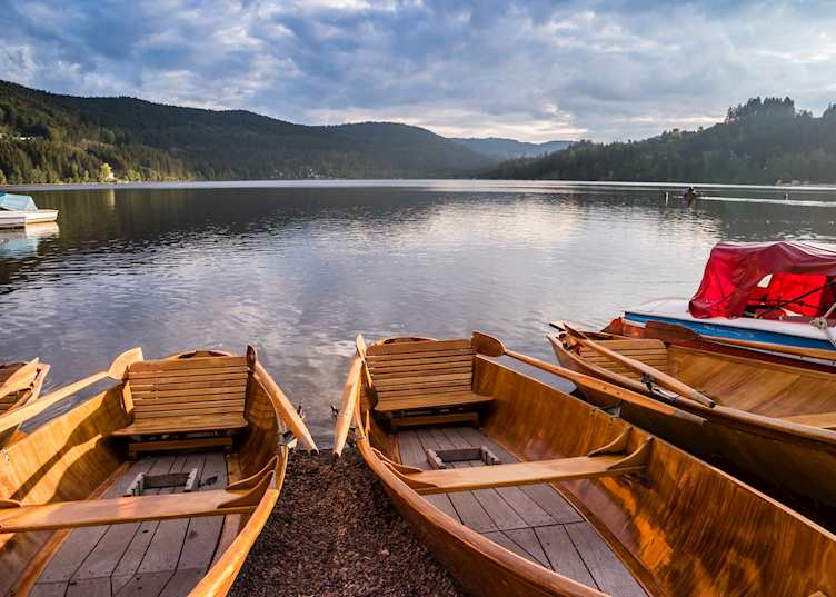 Canoes on Lake Titisee