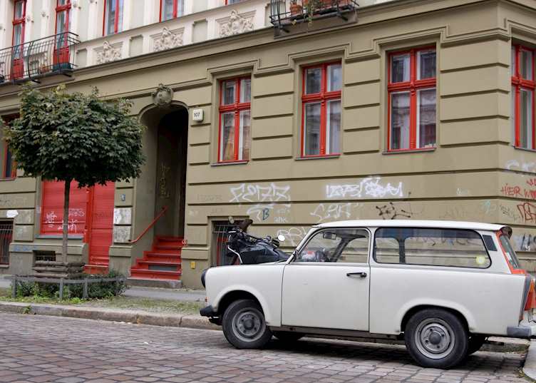Parked Trabant in East Berlin