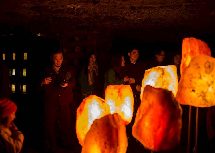Hallstatt salt mine cave