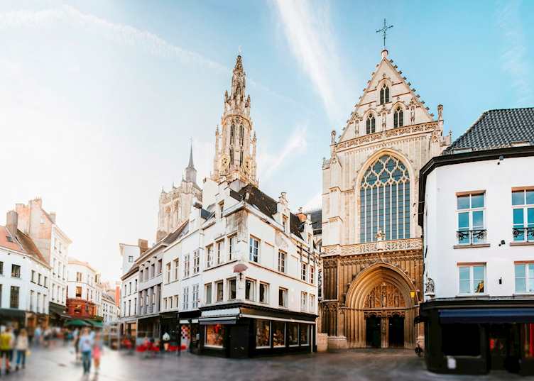Pedestrian streets of Antwerp, Belgium