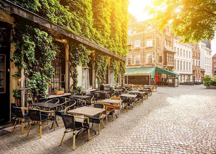 Sidewalk cafes of Antwerp, Belgium