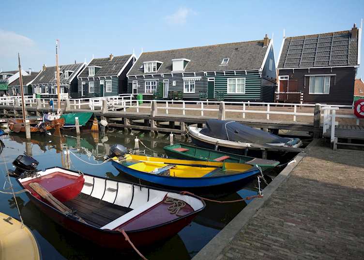 Small Boats docked in Dutch Fishing Town of Marken