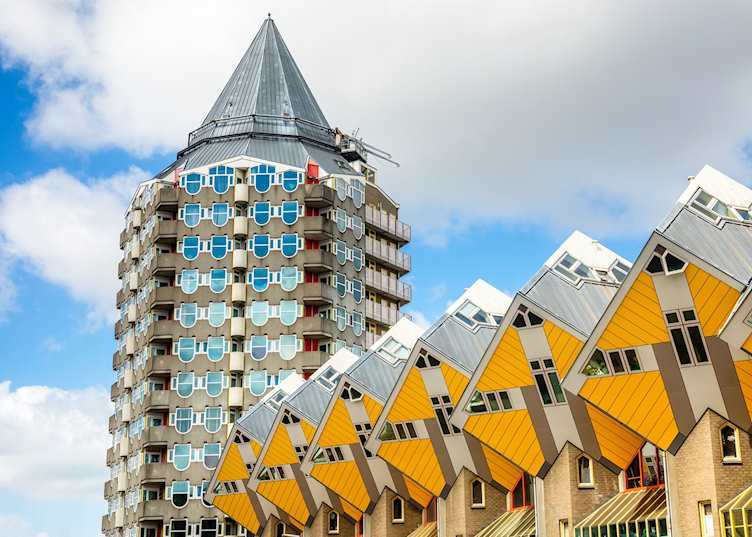 The Cube Houses and Pencil building of Rotterdam