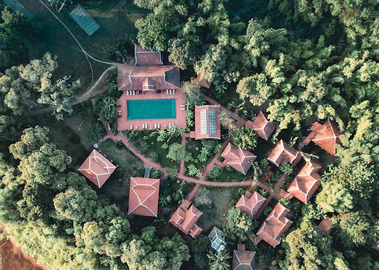 Aerial view of Rajabori Villas