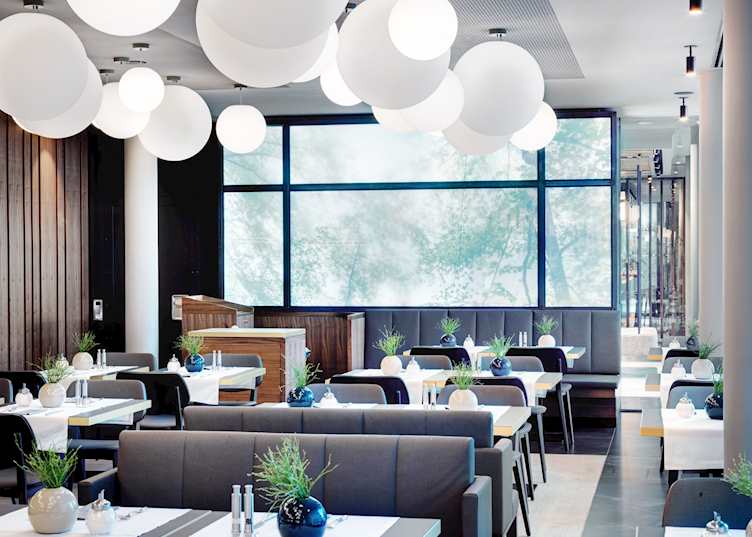 The dining area
