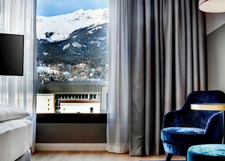 Mountain view from a double room