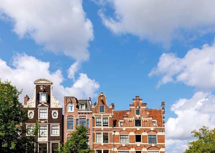 Gable houses of the Jordaan district in Amsterdam