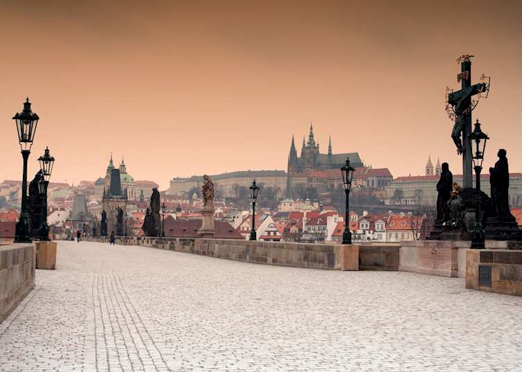 Prague Castle above Charles Bridge