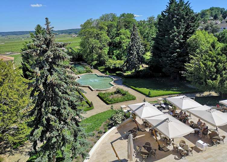 Views over the terrace, Château de Rilly
