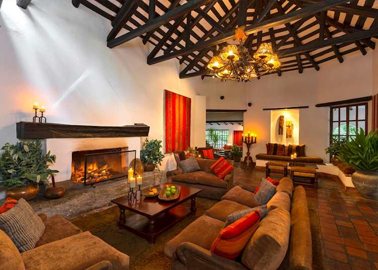 The lobby at Inkaterra Machu Picchu