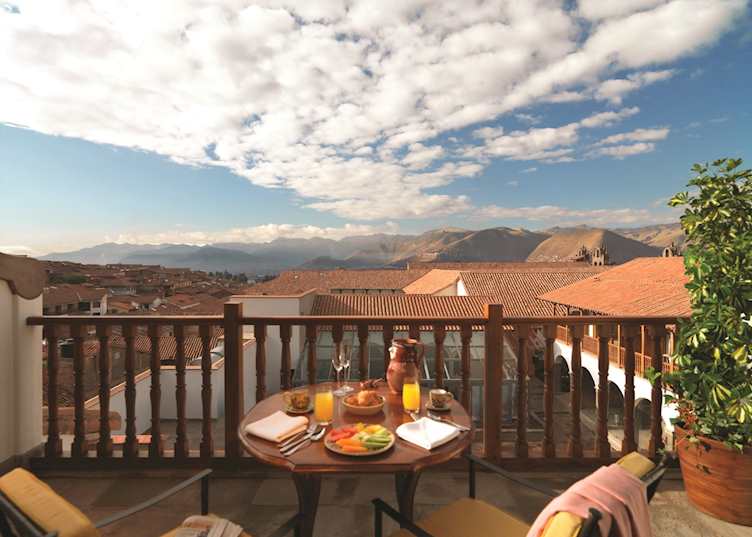 Balcony in the City View Suite, Belmond Palacio Nazarenas, Cuzco