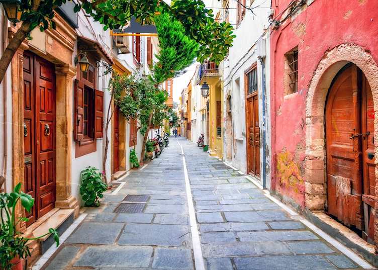 Streets of old town Rethymnon, Crete