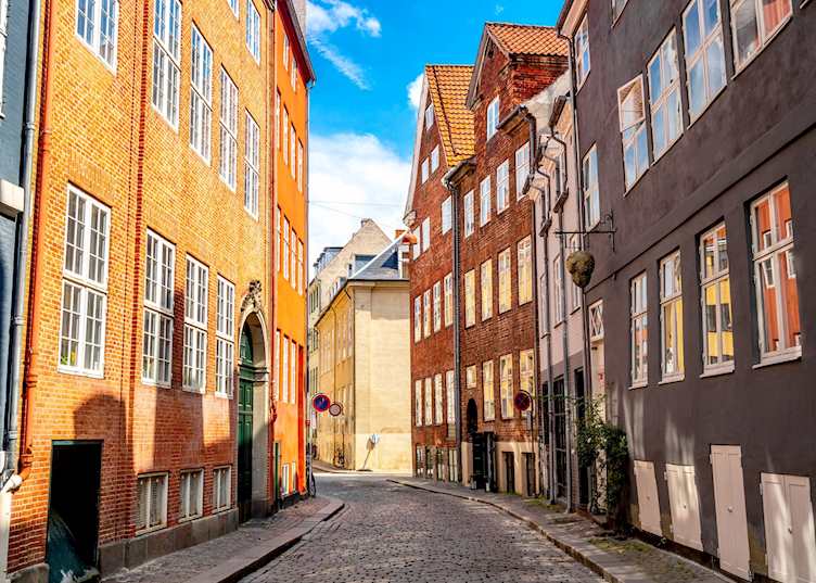 Vibrant medieval street