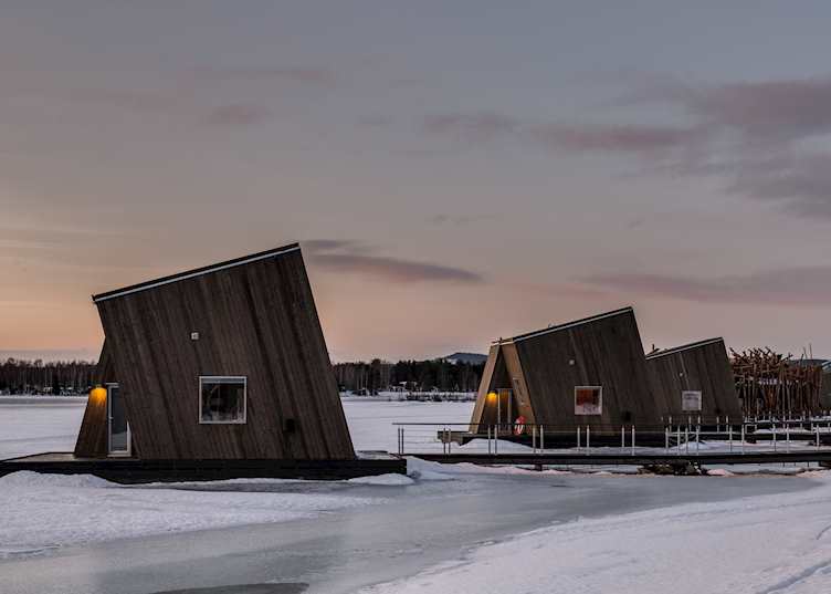 Water cabins at Arctic Bath