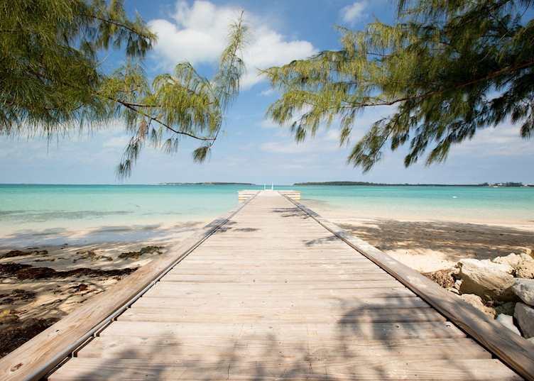 The Other Side's beach and pier