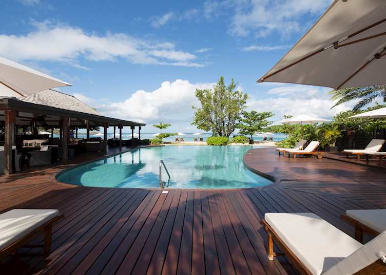 The pool at Hermitage Bay
