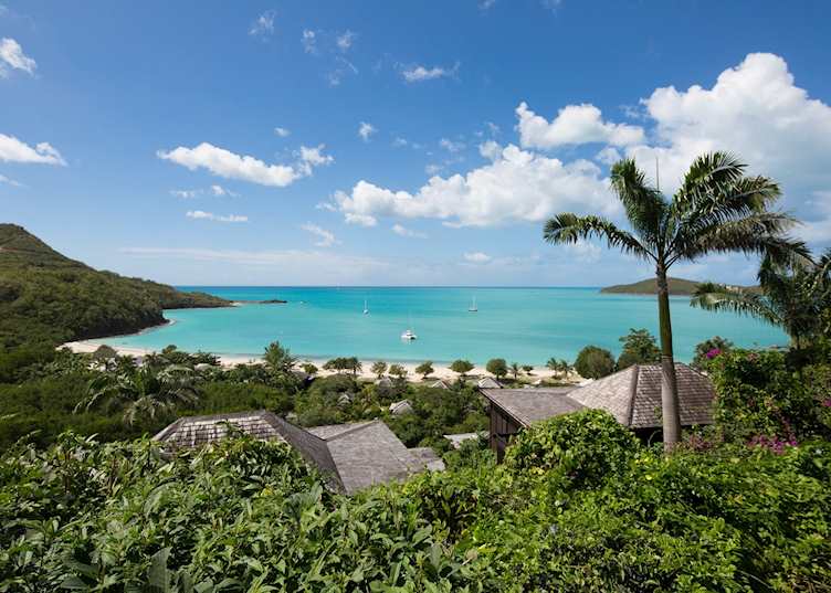 The view from a hillside pool suite veranda
