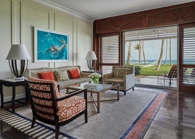 Living area in one bedroom villa