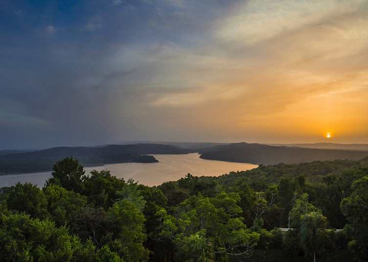 Lake Yaxha at sunset