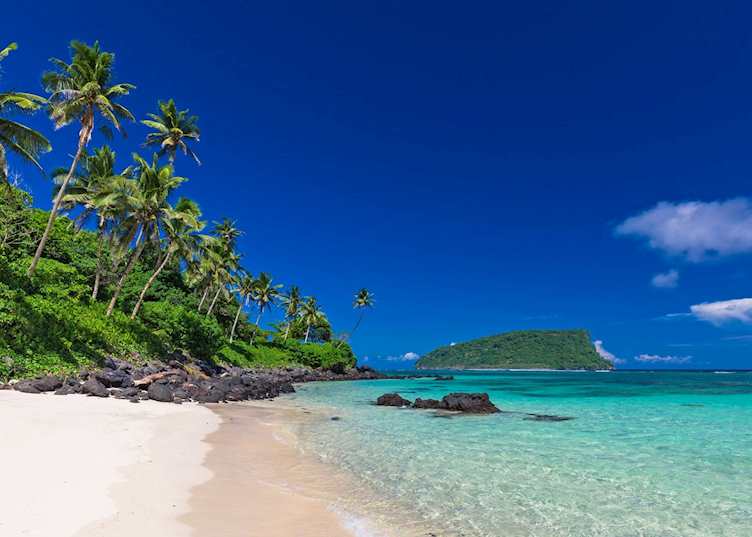 Beach on Samoa's southern coast
