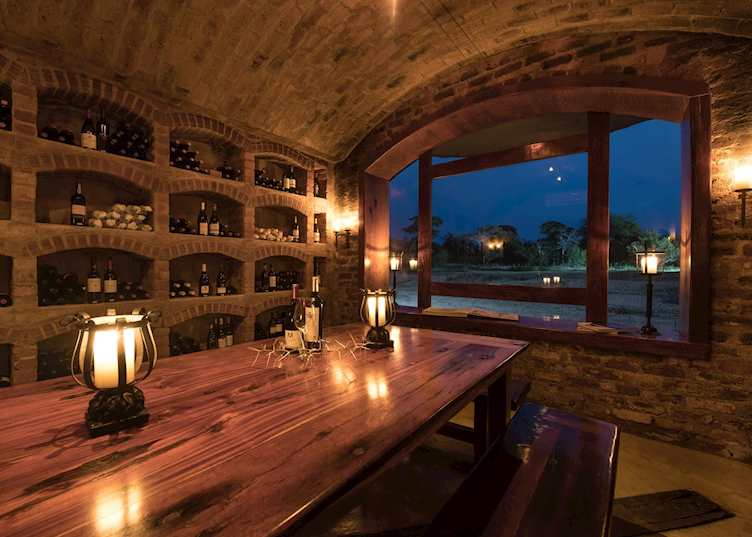 Wine cellar at Shumbalala Game Lodge, Thornybush Private Game Reserve