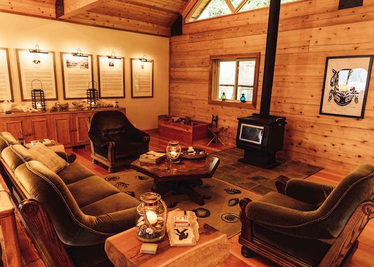 The Great Room at Klahoose Wilderness Resort