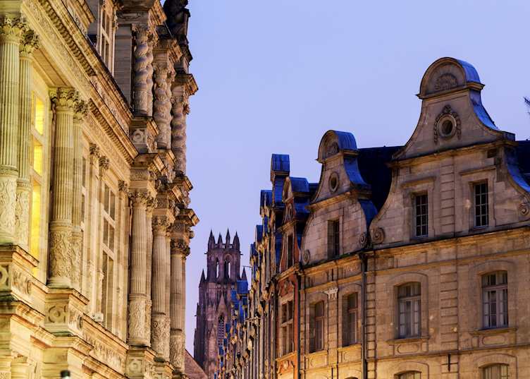 Saint Jean-Baptiste Church seen from City Hall area in Arras 